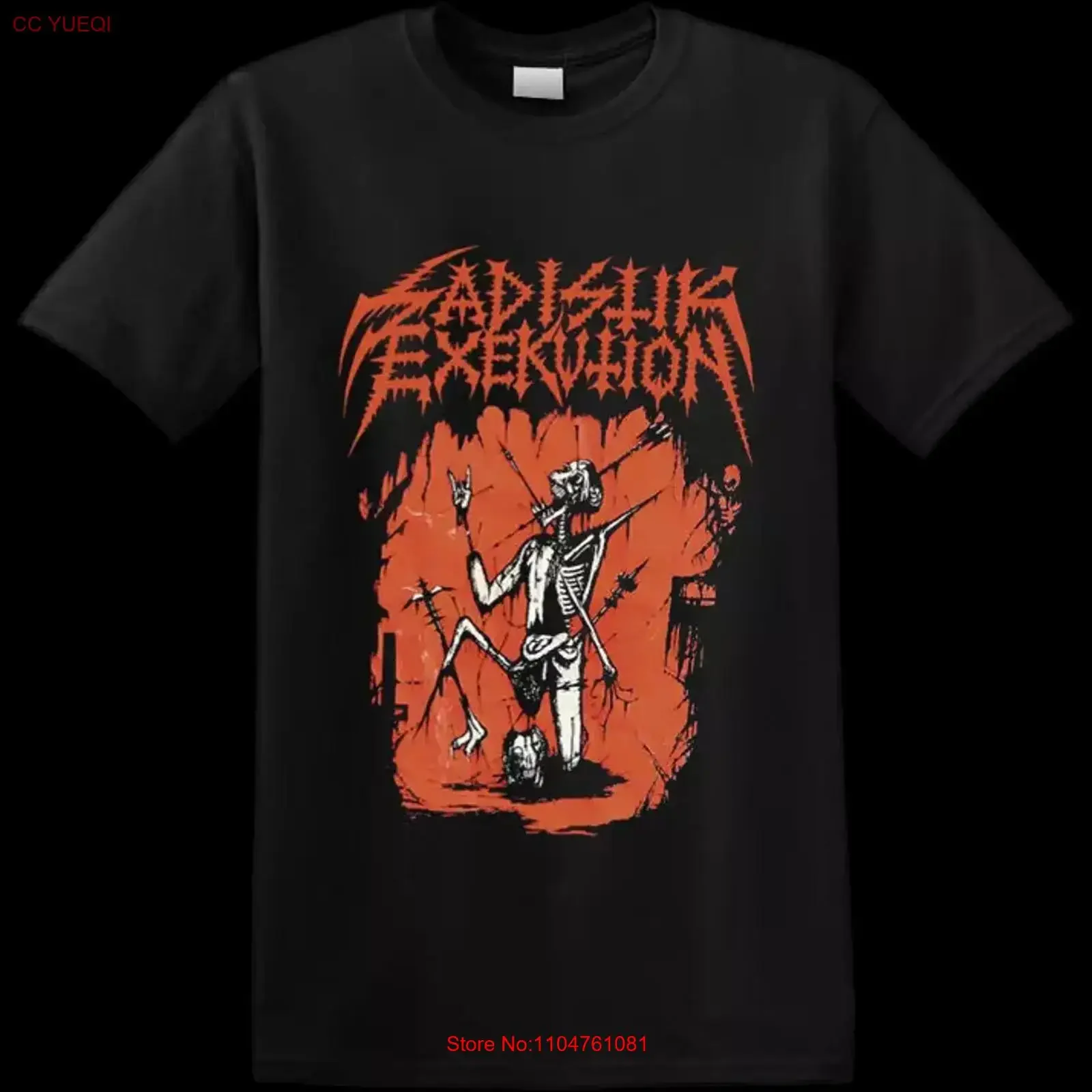 SADISTIK EXEKUTION Band Skeleton T Shirt Full Size S 5XL vintage Washed streetwear Versatile graphic Slightly Stretched fashion