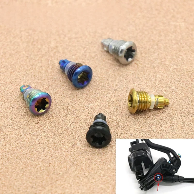 Yiqianyuan1 Pair Bleed Alloy For Magura Mt2 Mt4 Mt5 Mt7 Mt8 Mtb Screws With O-ring Ebt Oil Filling Screw Plug Brake Accessories