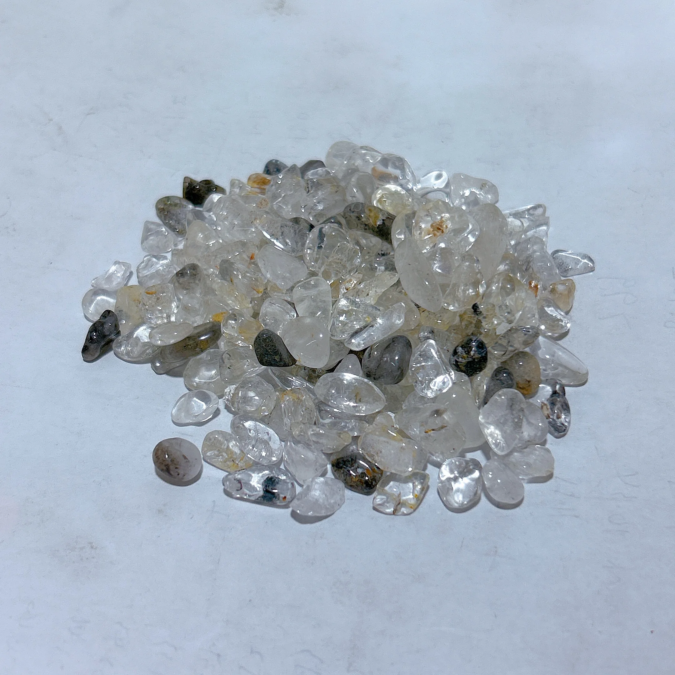 Natural Crystal Herkimer Diamond Chips Freeform Healing Energy Polished Gemstone Reiki Energy Ore Home Decoration Gift