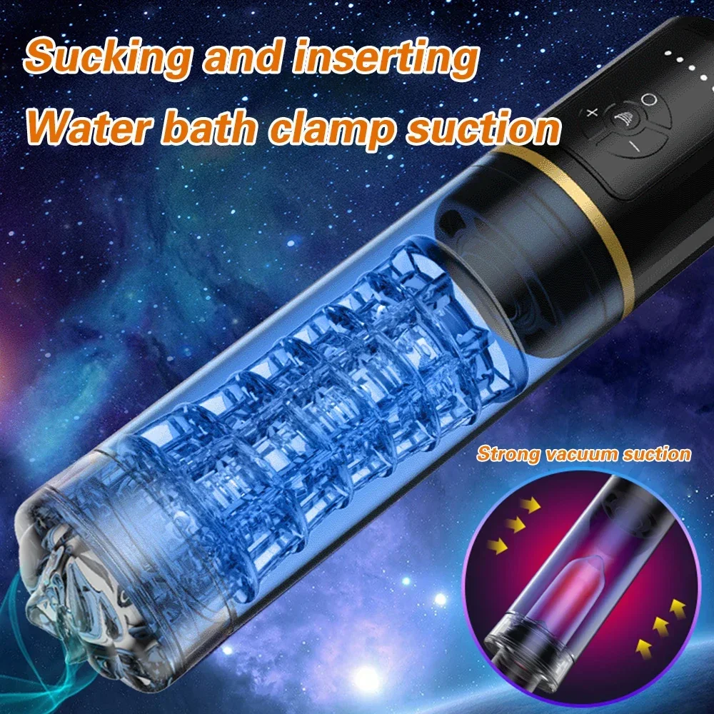 

Electric Water bath Penis Pump Male Masturbator Cup Penis Enlargement Vacuum Pump Erection Training Adult Sex Toys For Men 18+