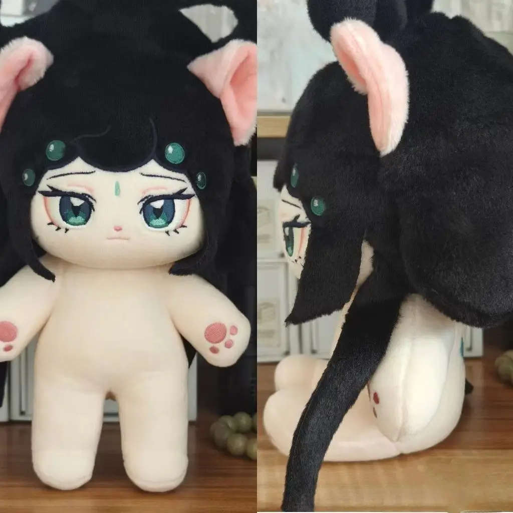 20 سنتيمتر أوبرا بكين القط Mingyue شياو تشينغ مو زي فستان القطن دمية دمية محشوة أفخم الكرتون لطيف تغيير حول لتقديم الهدايا