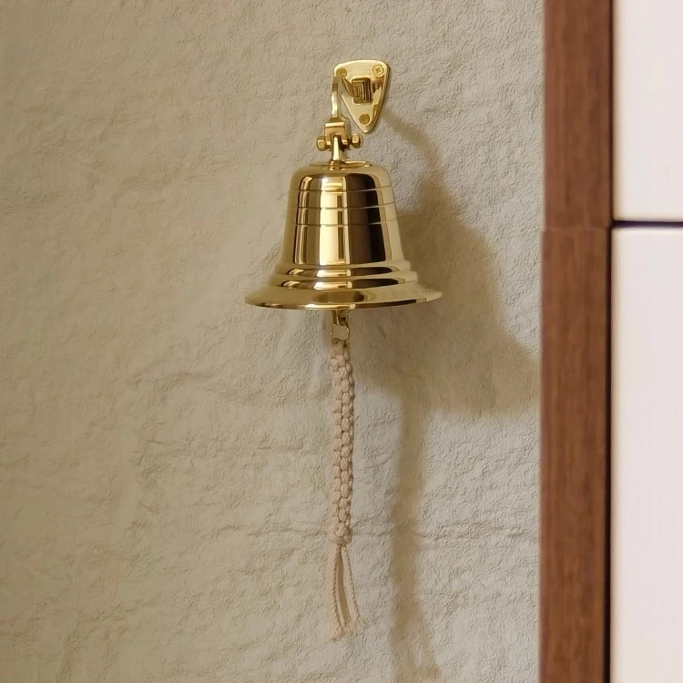 Brass wall clock Entrance door bell Event display board Bell ringing Bar courtyard decoration Wall hanging bell Wedding opening