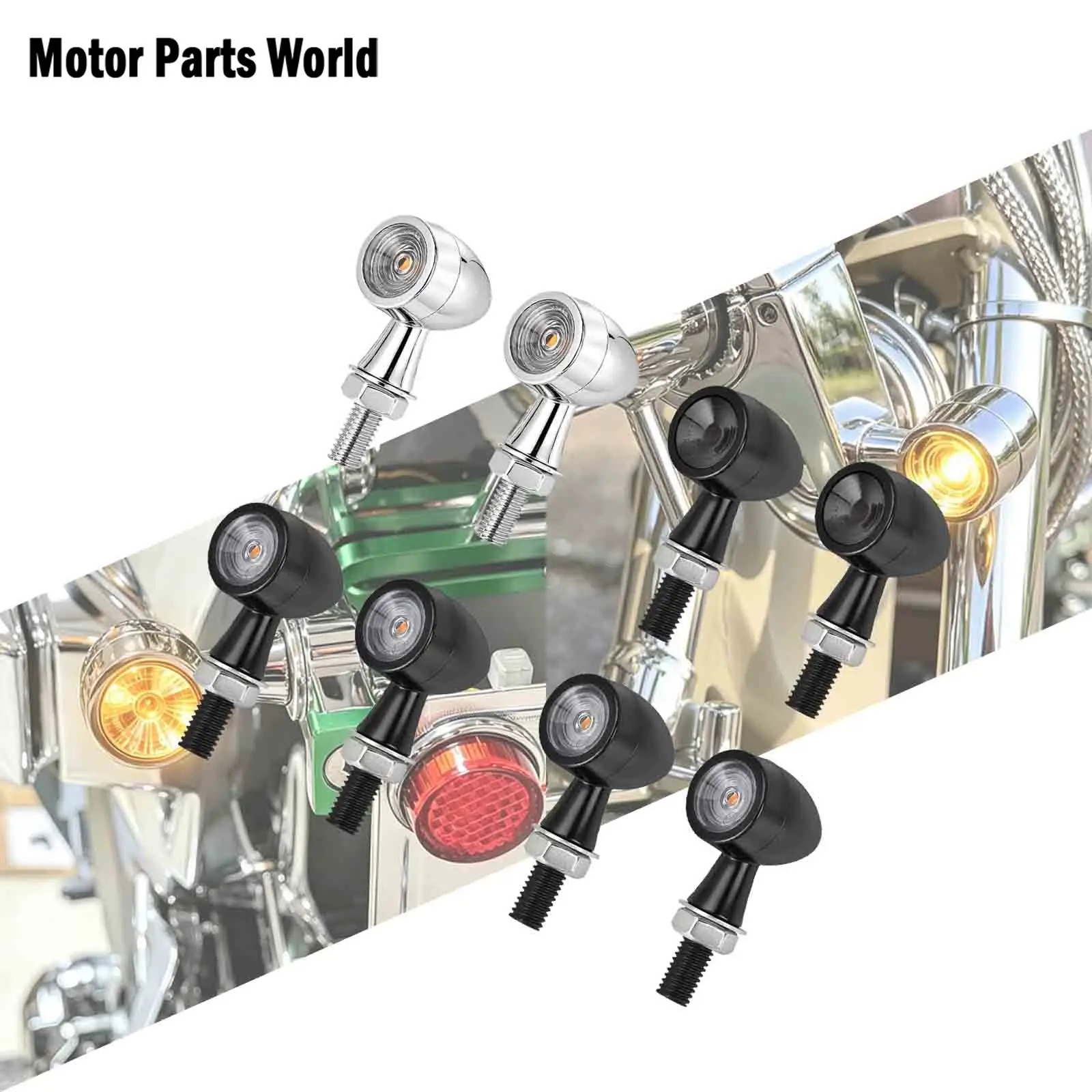 Motorcycle LED Front Rear Mini Light E Mark Turn Signal Lights Bullet Indicator Lamp For Harley Touring Softail Dyna Sportster