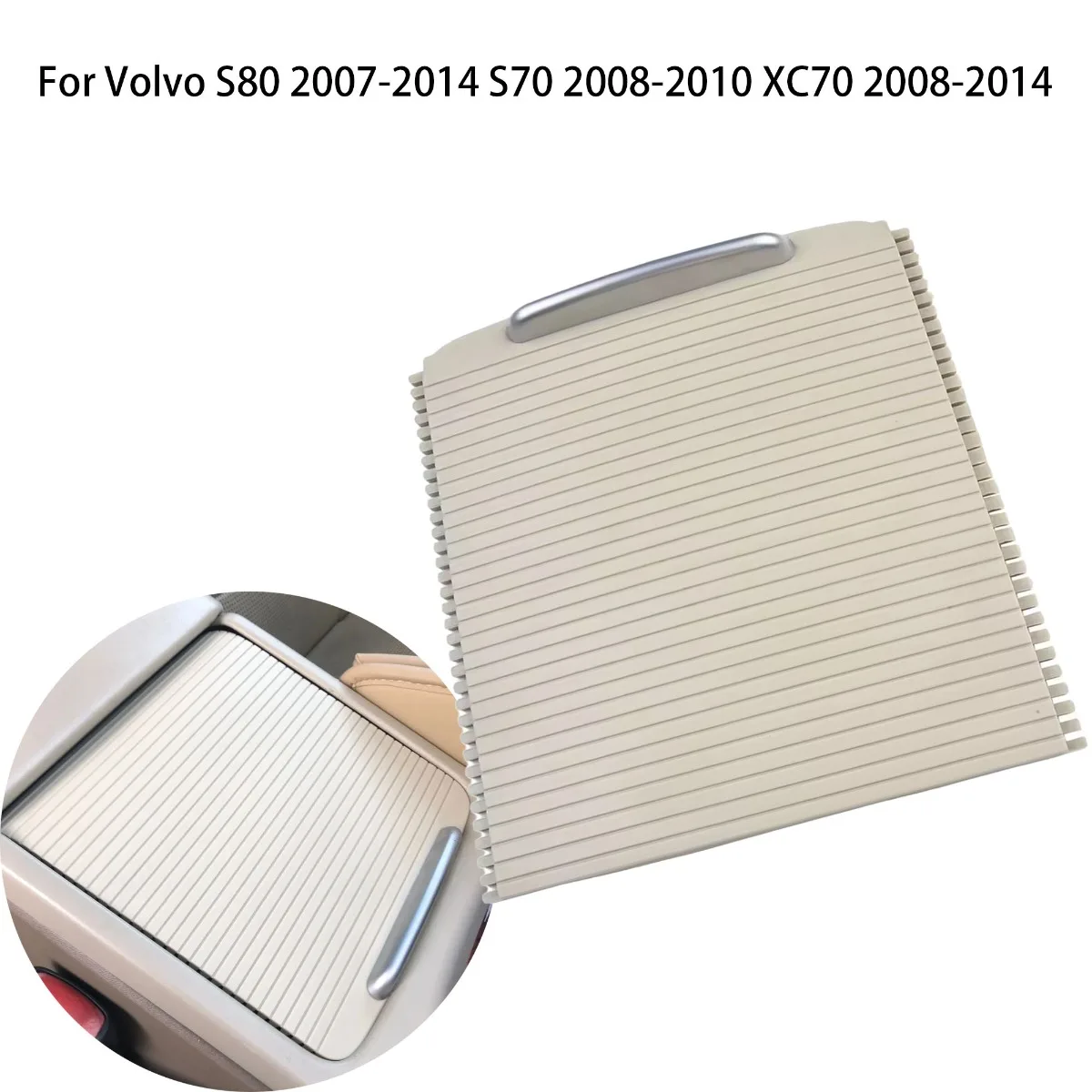 Car Center Console Water Cup Holder Shutter Cover Plate 39870905 for Volvo S80 2007-2014 S70 2008-2010 XC70 2008-2014