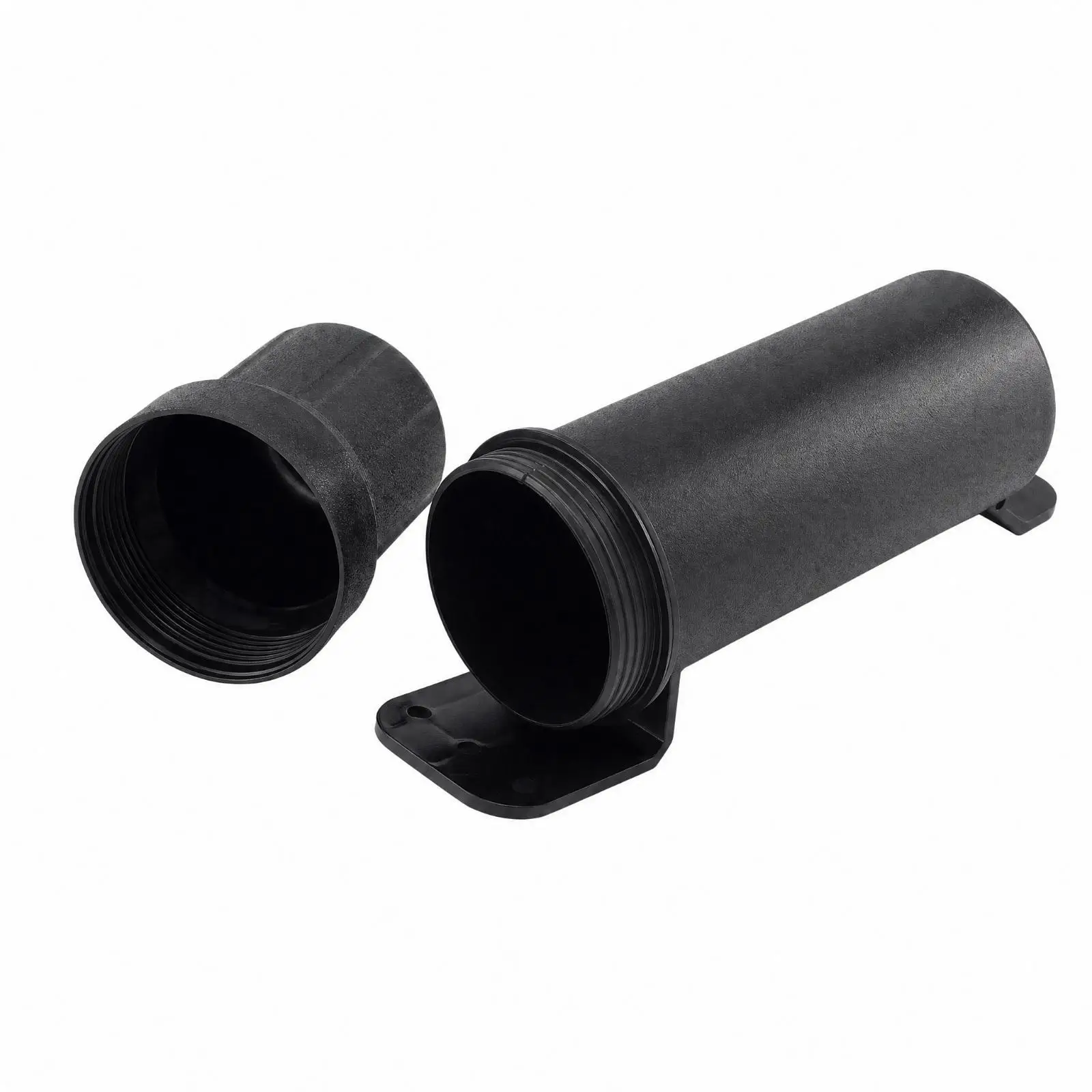 Motorcycle Storage Tube Black Plastic Cylinder Screw Lid Waterproof Case for Tools Fit Universal Frames