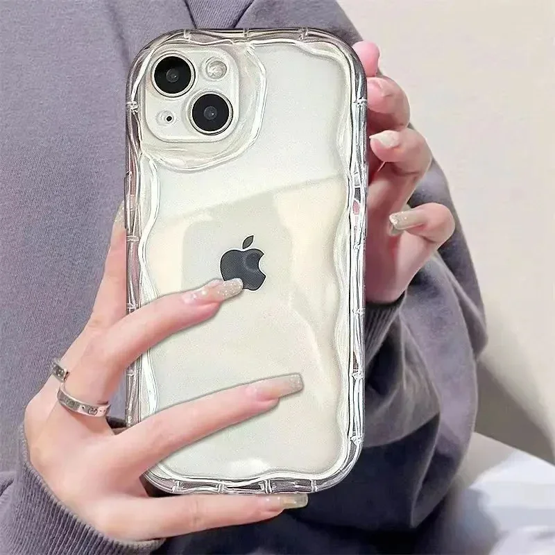 Soft Transparent Shockproof Phone Case For iPhone 15 14 11 Pro 13 12 XS Max X XR 8 7 Plus Camera Lens Protection Rear Cover