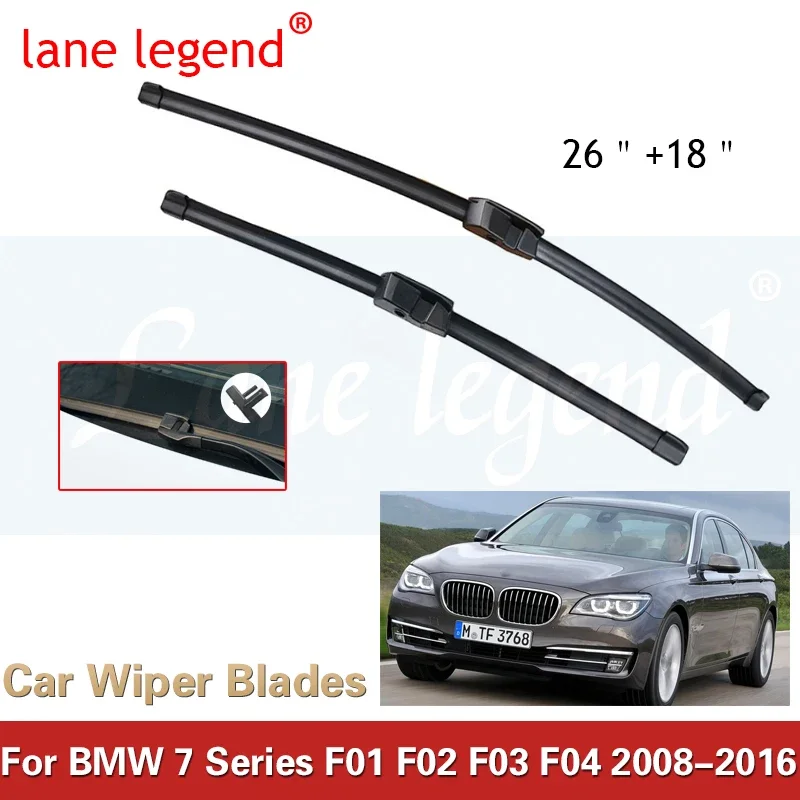 

Car Wiper Blade Front Window Windscreen Windshield Blades Auto Accessories For BMW 7 series F01 F02 F03 F04 26"+18" 2008-2016