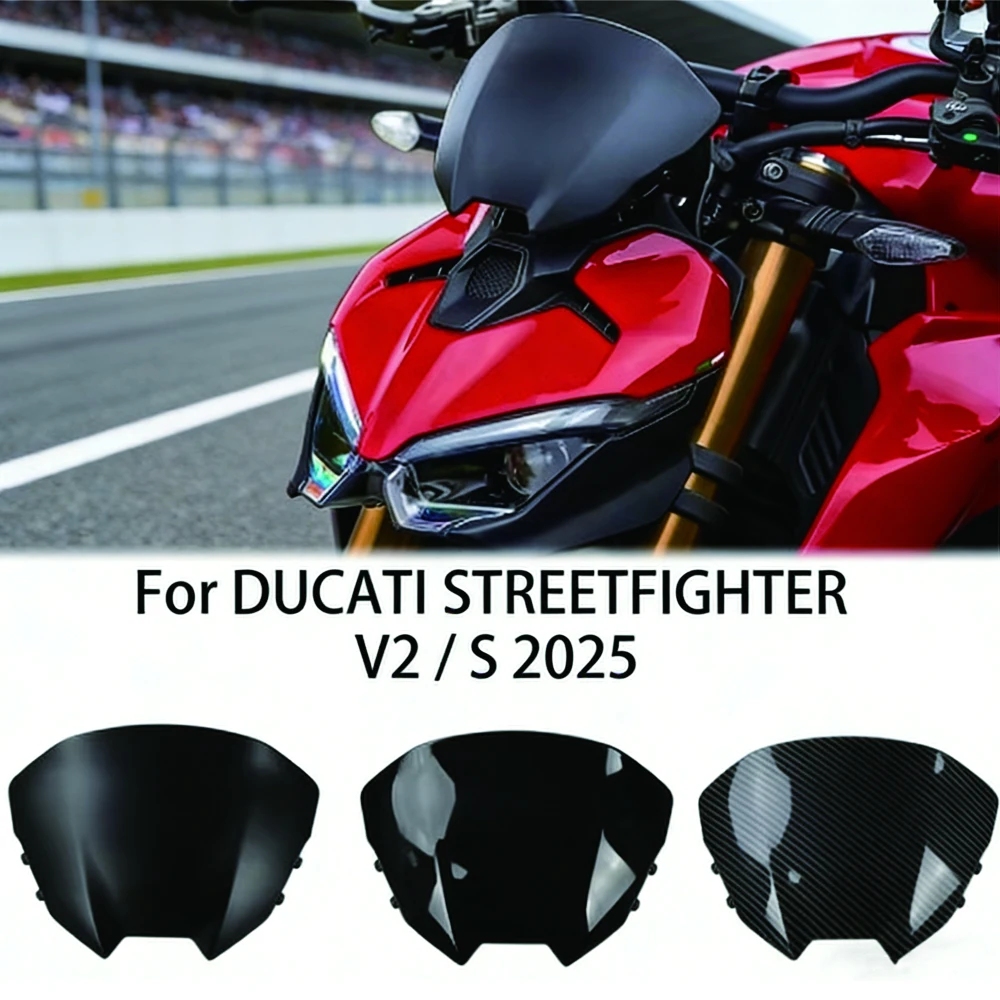 

V2/S для DUCATI STREETFIGHTER V2/S 2025, аэродинамический спойлер, лобовое стекло, новый ветровой дефлектор мотоцикла V2/