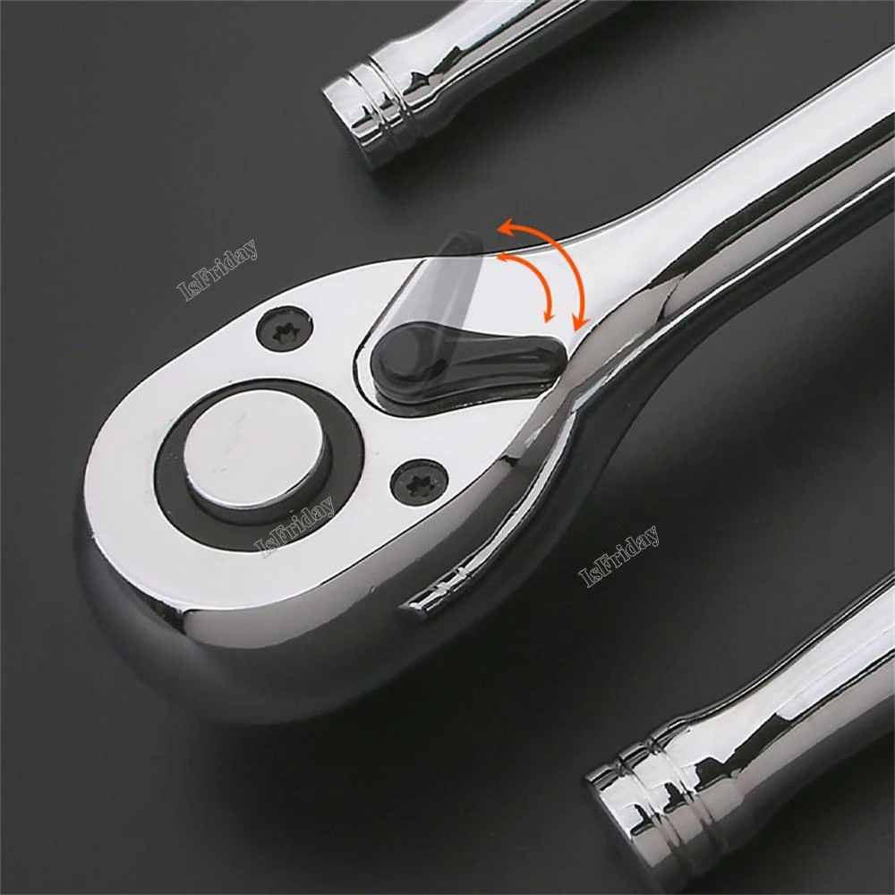 72 Teeth Hand Tools Quick Socket Ratchet Wrench Spanner Big Medium and Small Fly Two-way Horns Short Handle Mini Repair Tool