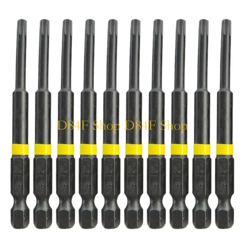 D84F 10Pcs High Torque Star Bit Screwdriver Bit, Suitable for DIYer Projects and Professional Use with Various Size