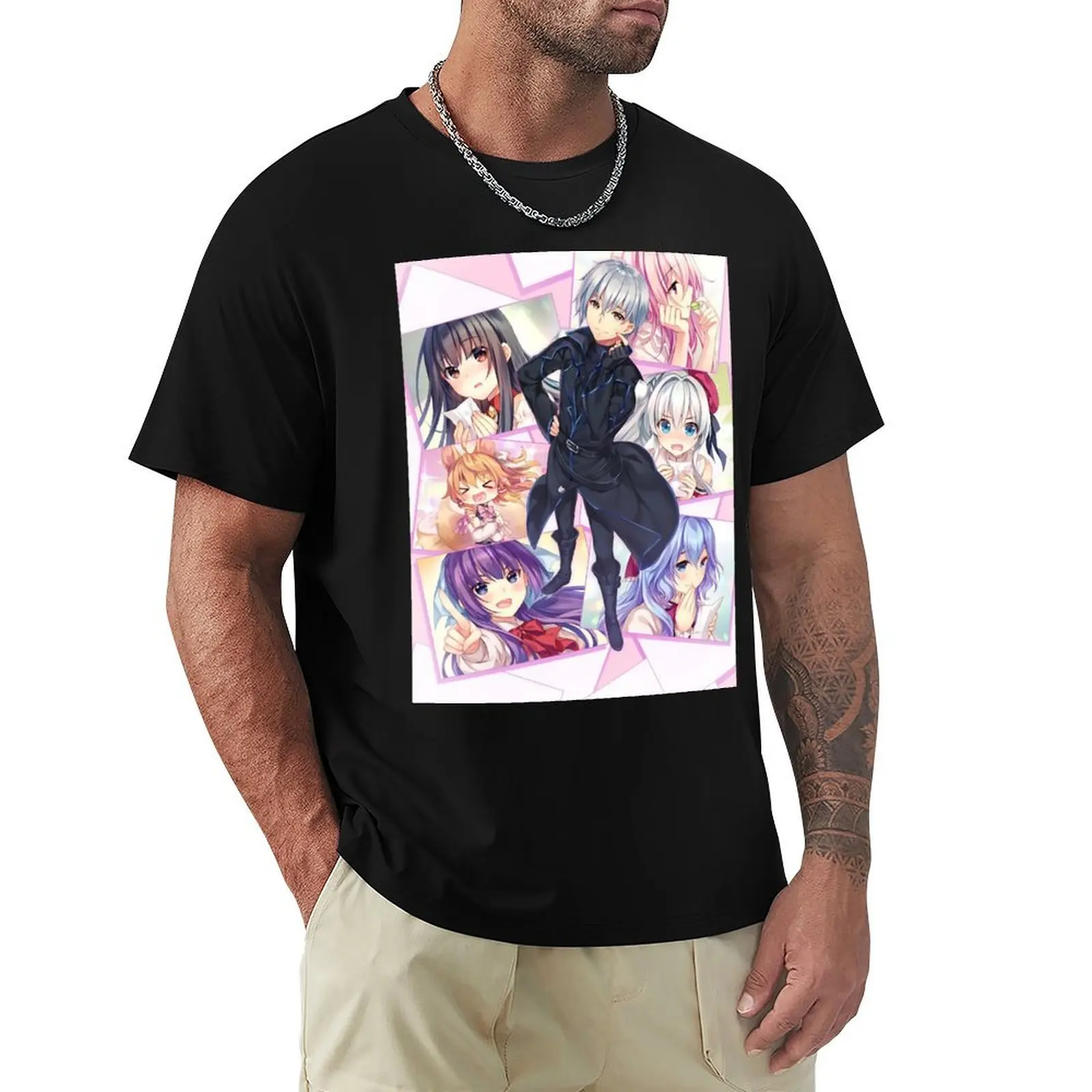 

seirei gensouki T-Shirt funny shirt cotton summer shirt Man t-shirt plus size men clothing