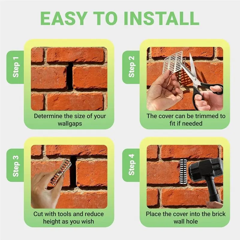 B62B-Weep Hole Covers For Brick Walls Rustproof Blockers For Exterior Walls
