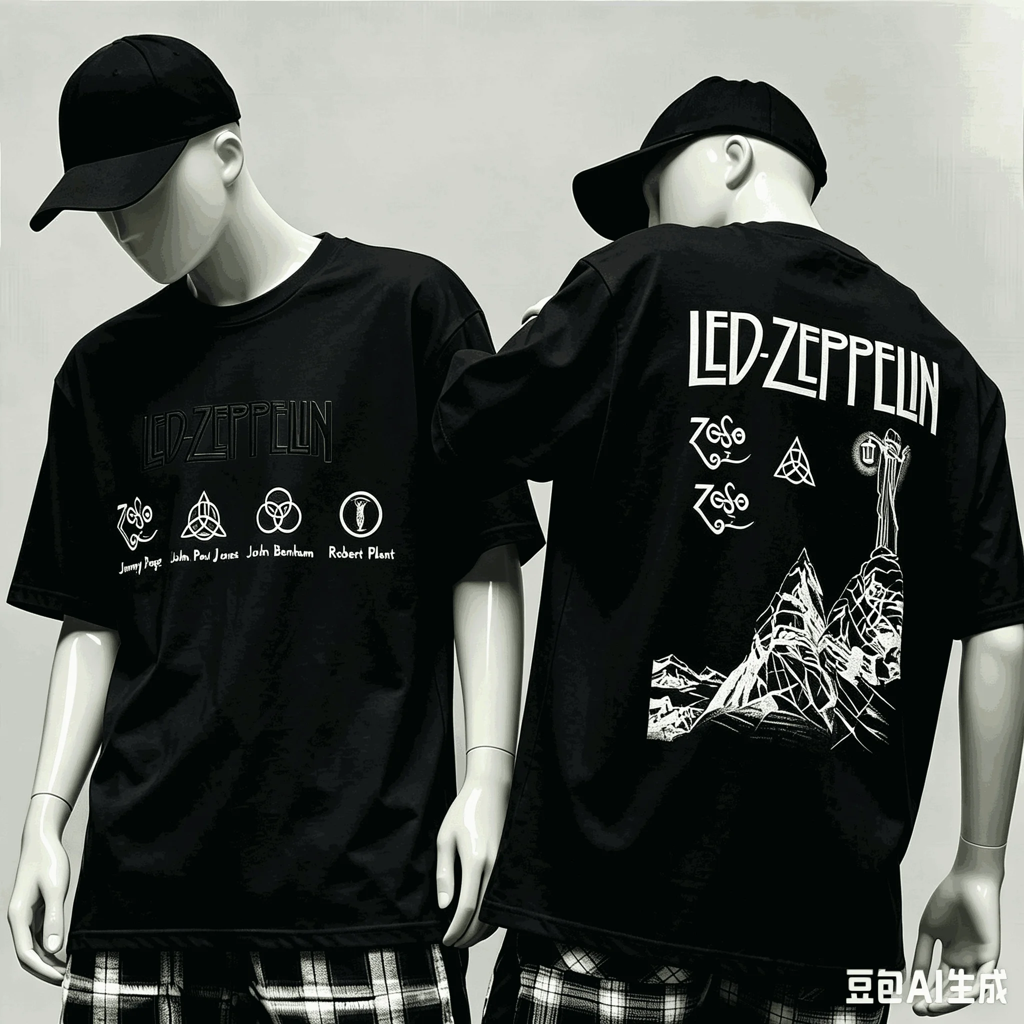 Led Zeppelin Unisex Fashion Street Casual Tee, Classic Loose Cutting Comfort Daily Wear Shirts, Stylish Unique Oversized Classic