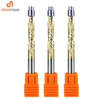Dreanique 1pc 6MM Coated Solid Carbide Bearing Guided Milling Cutters 2 Flutes Spiral Flush Trim Woodworking Trimmer Bit