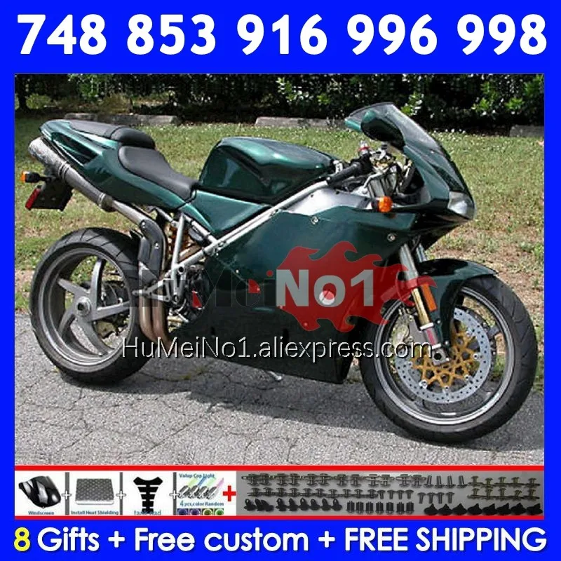 Injection Kit For DUCATI 748 853 916 996 998 S R green dark 1994 1995 1996 1997 330No.28 748S 998R 996R 98 99 00 01 02 Fairing