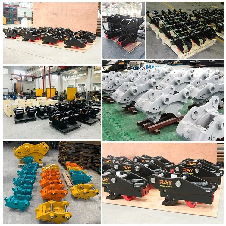 Excavator 5 Pieces Hydraulic Quick Coupler Sets Manual Tlit Rotating Quick Coupler for Mini Excavator