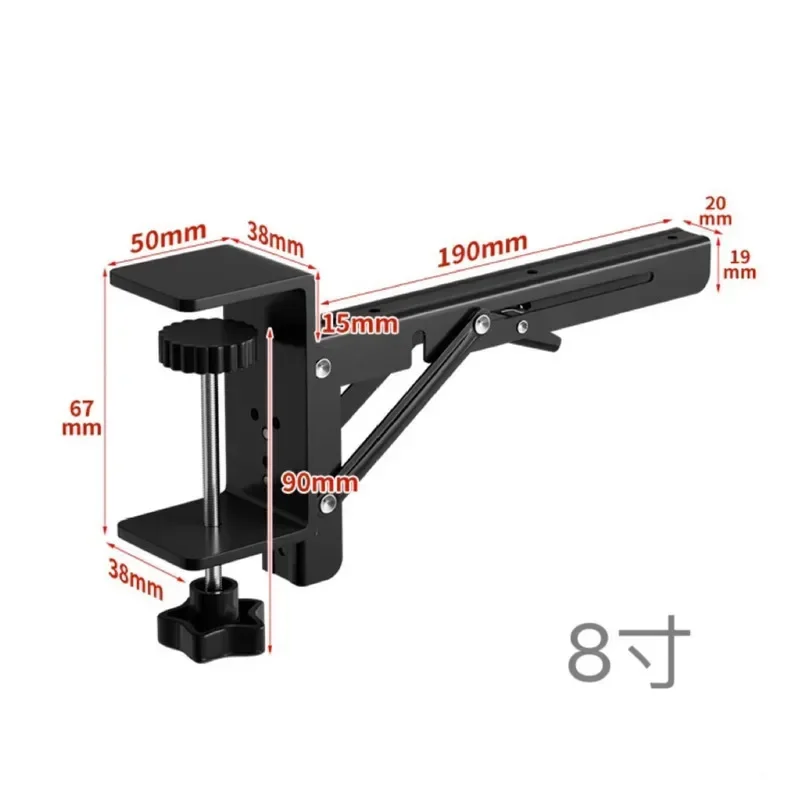 2-Pack Heavy-Duty Triangle Shelf Brackets – Stainless Steel, Foldable Wall Mount for Shelves & Tables