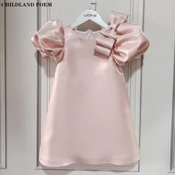 Baby Girls Dress For Party And Wedding Princess 1st Birthday Baby Girls Ball Gowns Puff Sleeve Bow Pegeant Toddler Girls Dress