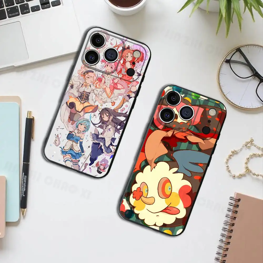 

Anime M-Madoka Magica Silicone Phone Case For IPhone 17 16 15 14 13 12 11 X XS Plus Pro Max Shockproof Soft Cover