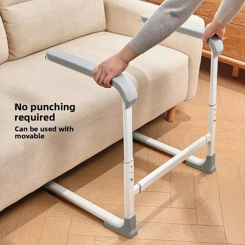 No-Drill Adjustable Height and Width Sofa Armrest Stand Barrier- Elderly Assistive Home Use Grab Bars