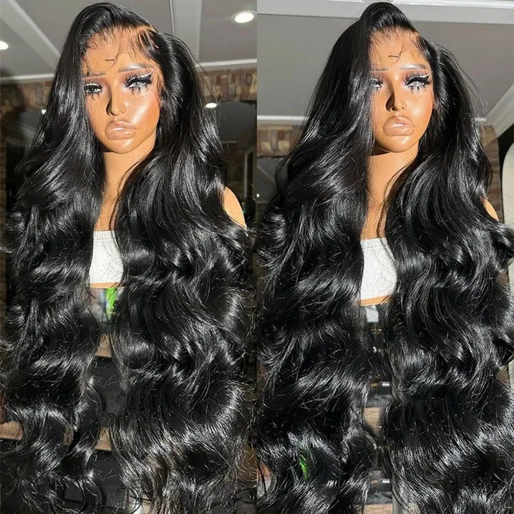 

Brazilian Body Wave Lace Front Wig Human Hair Pre plucked 30 34 Inch 13x6 13x4 Hd Transparent Lace Frontal Wig For Black Women