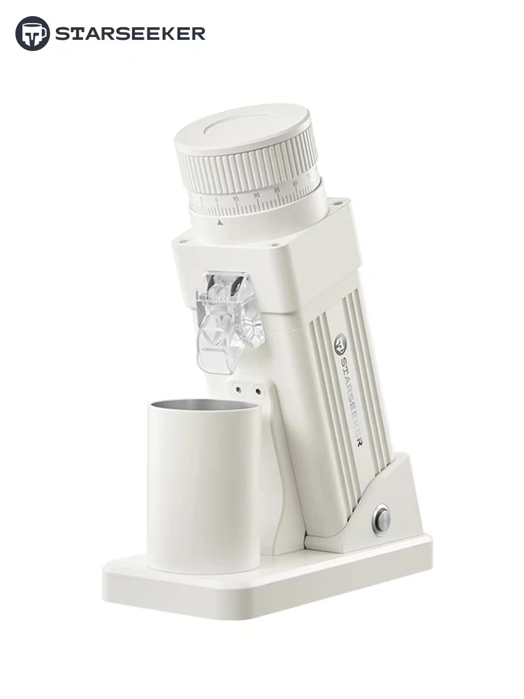 STARSEEKER E55Pro Elektrische Kaffeemühle 55 MM Titan Kegel Grat Stufenlose Einstellung Espresso Brauen Kaffeebohnen Mühle Schwarz