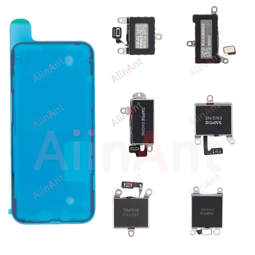 Waterproof Sticker + Flex For iPhone 12 13 14 15 Pro Max Plus mini For TAPTIC ENGINE Vibrator Motor Flex Cable