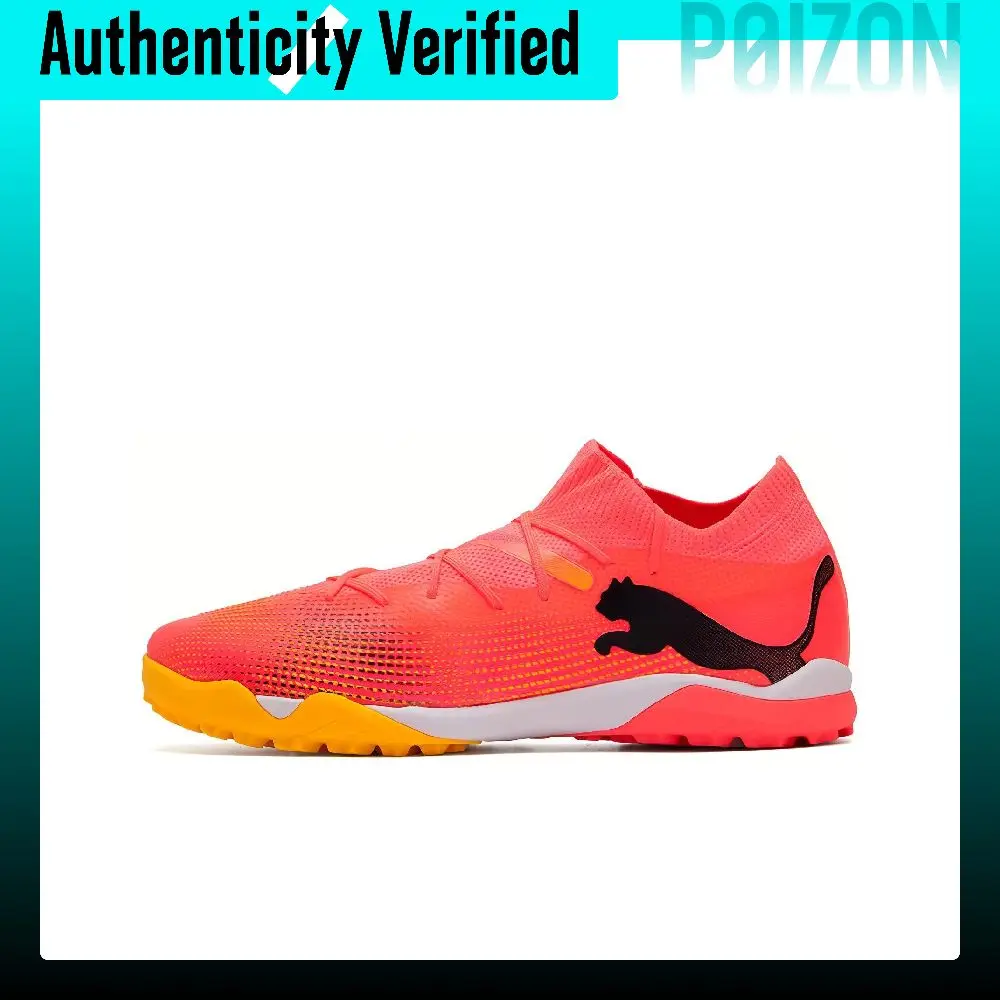PUMA Future TT Turf Cushioning Abrasion Resistant Soccer Shoes Men's Red Yellow 107720-03