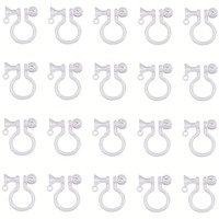 100pcs 11mm Clear Clip-on Earring Backs | Round Flat Hypoallergenic Findings | DIY Jewelry Craft Supplies