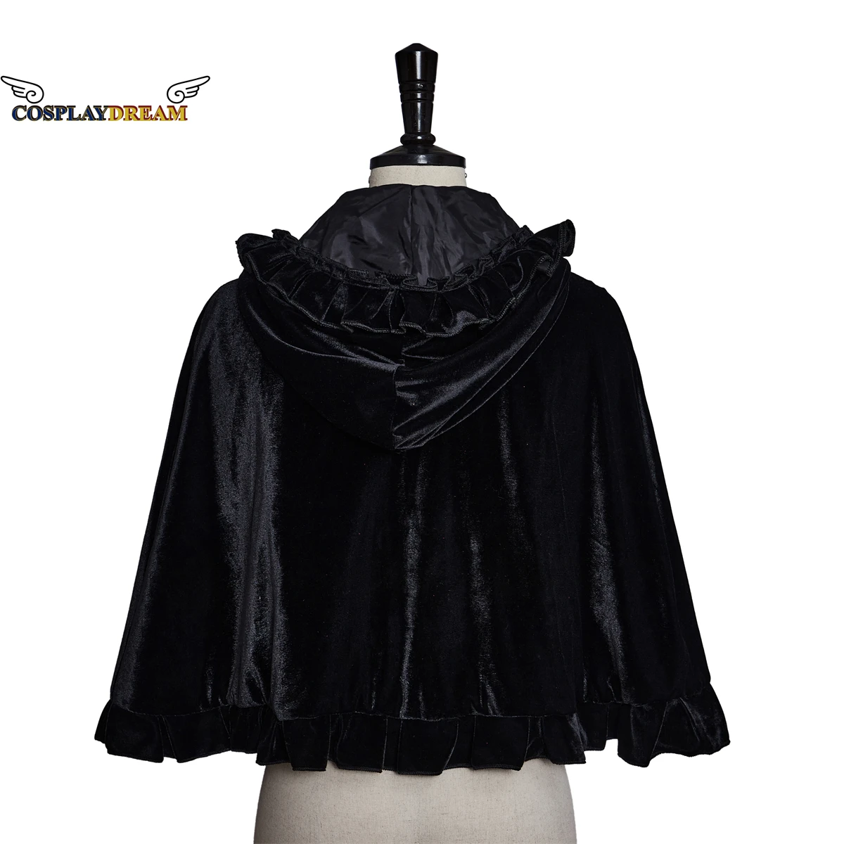 Victorian Gothic Renaissance Medieval Lolita Steampunk Collar Capelet Women\'s Short Cape Cloak Short Length Goldvelvet Cape