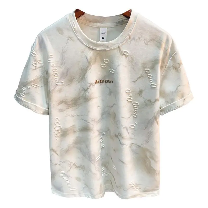 Short sleeved T-shirt men's 2025 summer loose casual Korean version ins half sleeved top niche outfit