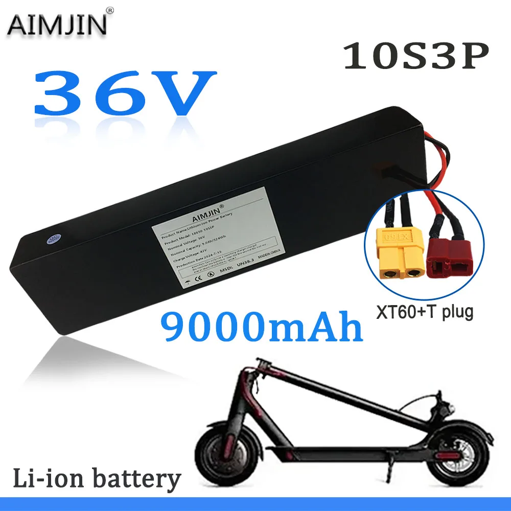 For Kugoo S1, S2, S3 Scooters 36V 10S3P 9000mAh  18650  Rechargeable Li-ion Battery pack 500W,Built-in BMS with charger