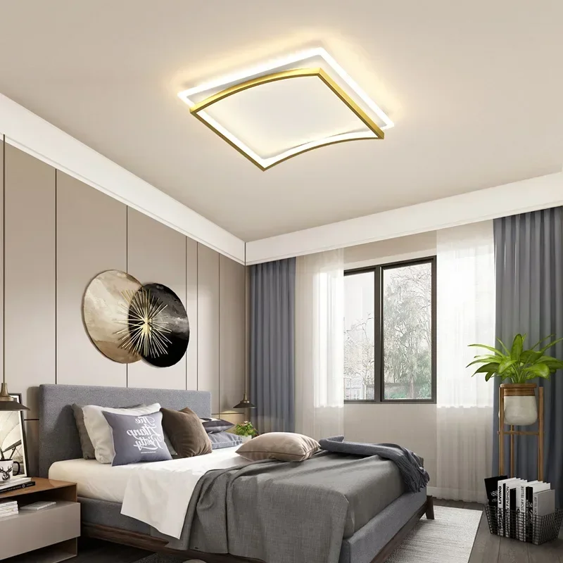 Lampu langit-langit LED Modern kamar tidur ruang tamu ruang makan dapur lampu gantung langit-langit dalam ruangan rumah Nordic perlengkapan lampu kilau