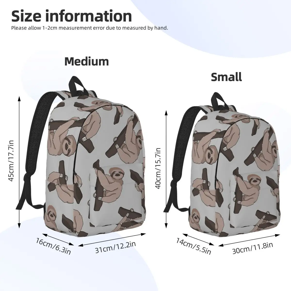 Super Cute Sloth Backpack Daypack Large Capacity Kids BookBag School Bag Shoulder Bags for Boys Girls