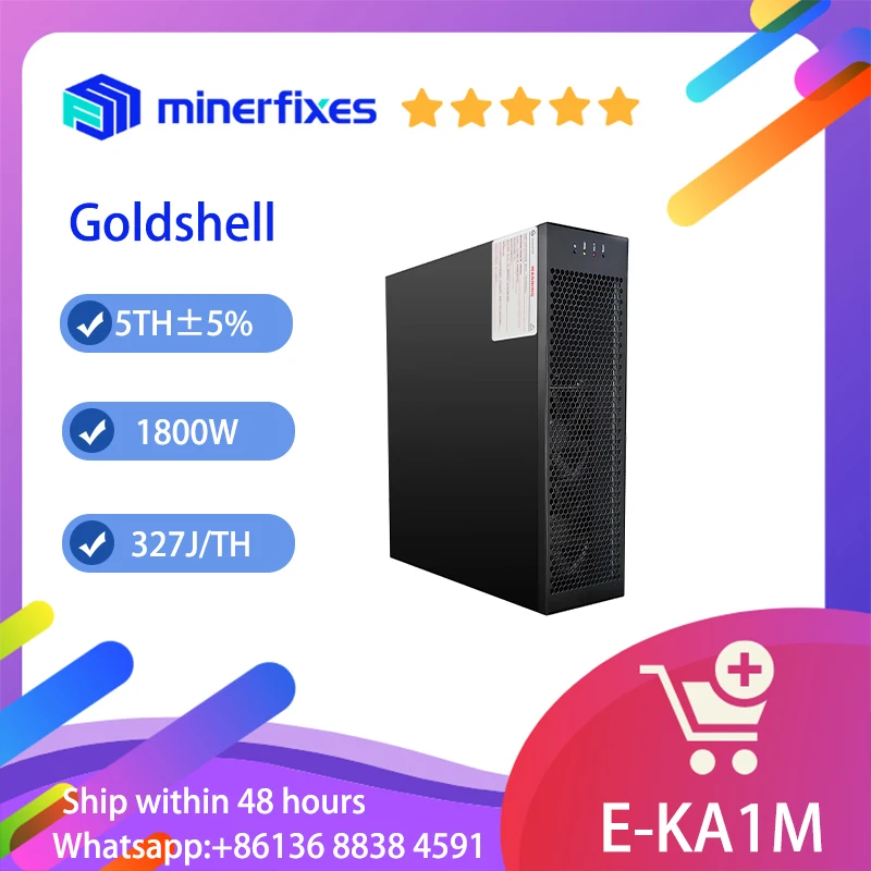 

Brand New Goldshell E-KA1M BOX EKA1M 5T Kaspa Miner Crypto KAS Mining Silent Machine solo Miner for Home use KA BOX Pro KAS Coin