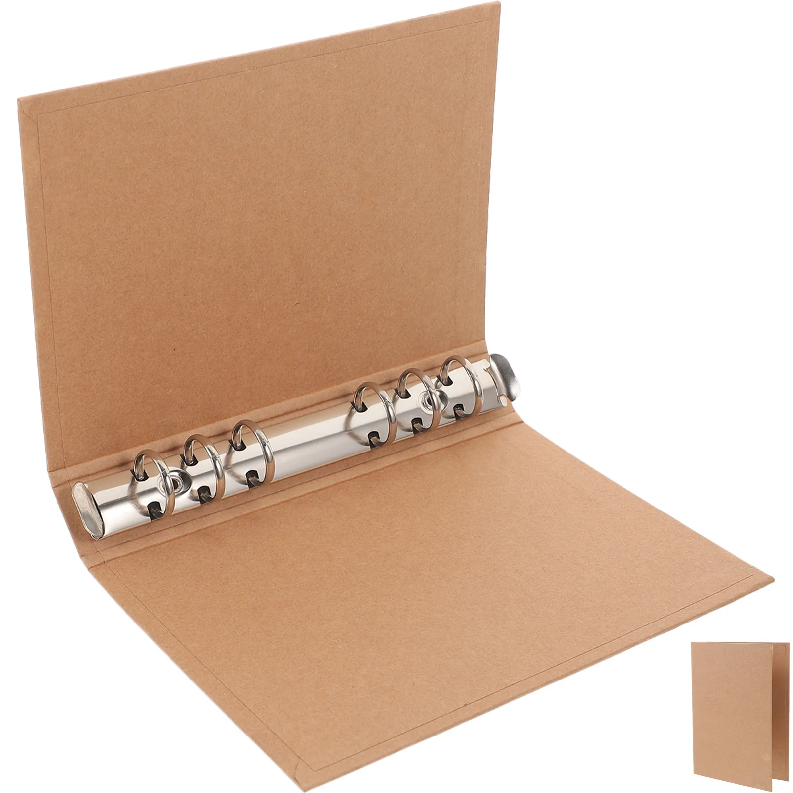 Notebook Shell School Notebook Binder A6 Refillable Ring Binder Kraft Paper Notebook Folders School Office Stationery Supplies