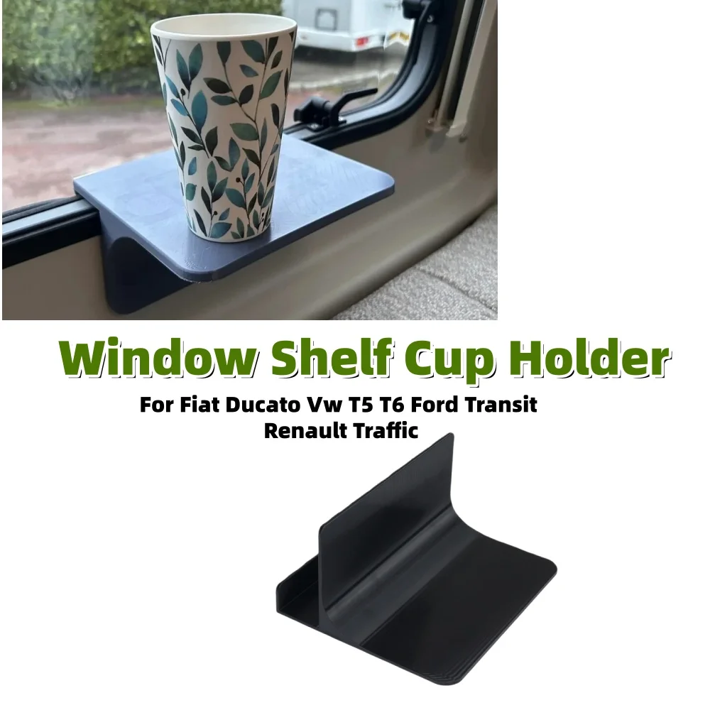 

Camper Van Window Shelf Cup Holder RV Mount Holder Interior Accessories For Fiat Ducato Vw T5 T6 Ford Transit Renault Traffic
