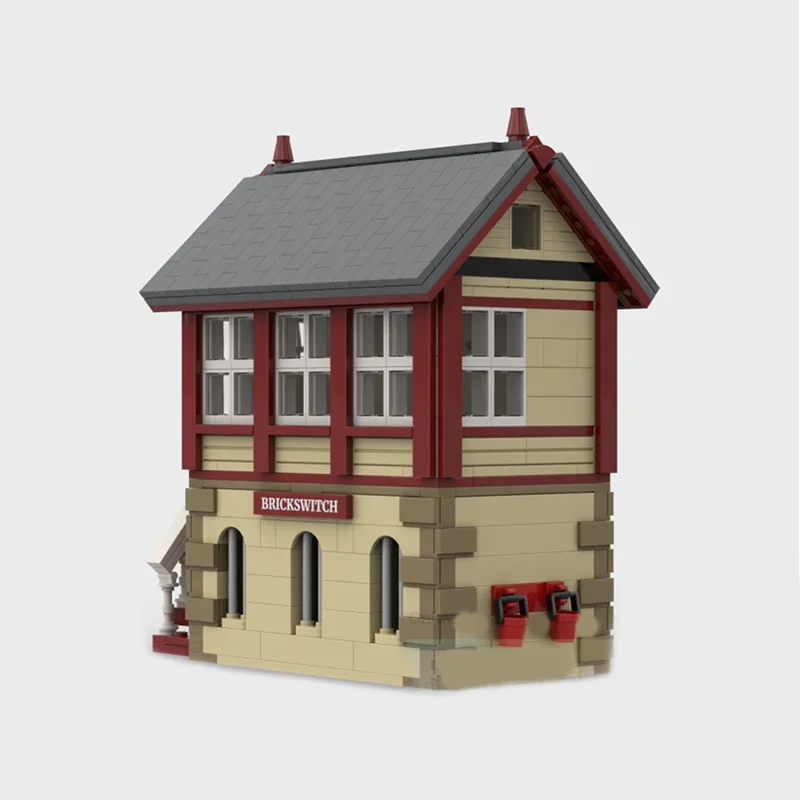 Street View Model Building Blocks, British Railway, Signal Box, Acessórios de Tecnologia, DIY Assembly, Presentes de Natal, Bricks Assembly