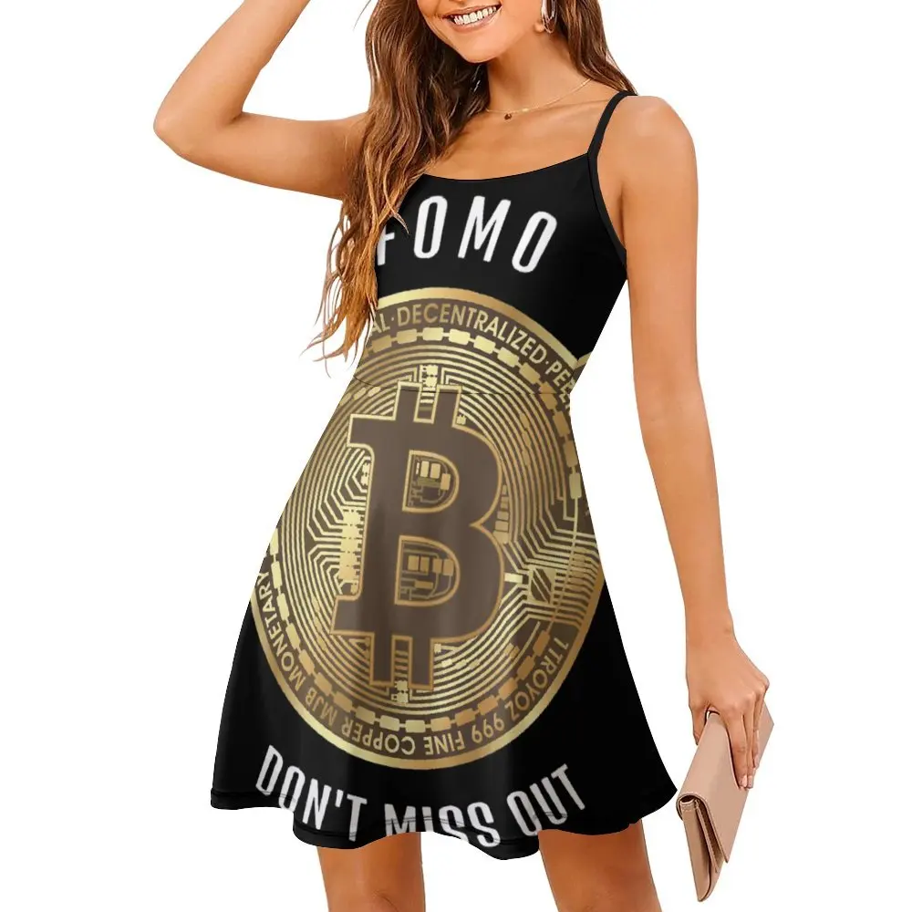 Fomo-ビットコインデザインのドレス,女性用ドレス,クラシック,ヴィンテージ,セクシー,掃除機