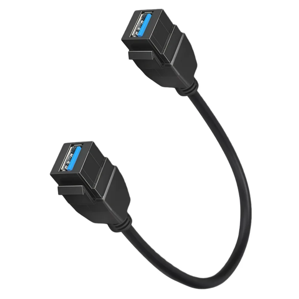 USB 3.0 Keystone Panel Mount Insert Adapter Cable for Wall Socket Face Plate Insert Wall Plate Outlet Panel Connector Cable