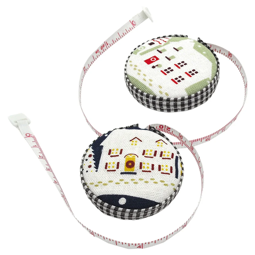 

2Pcs 1.5m Long Cloth Measuring Tape Compact Handy Tool Clear Letters Number Sturdy Practical for Mall Store Home