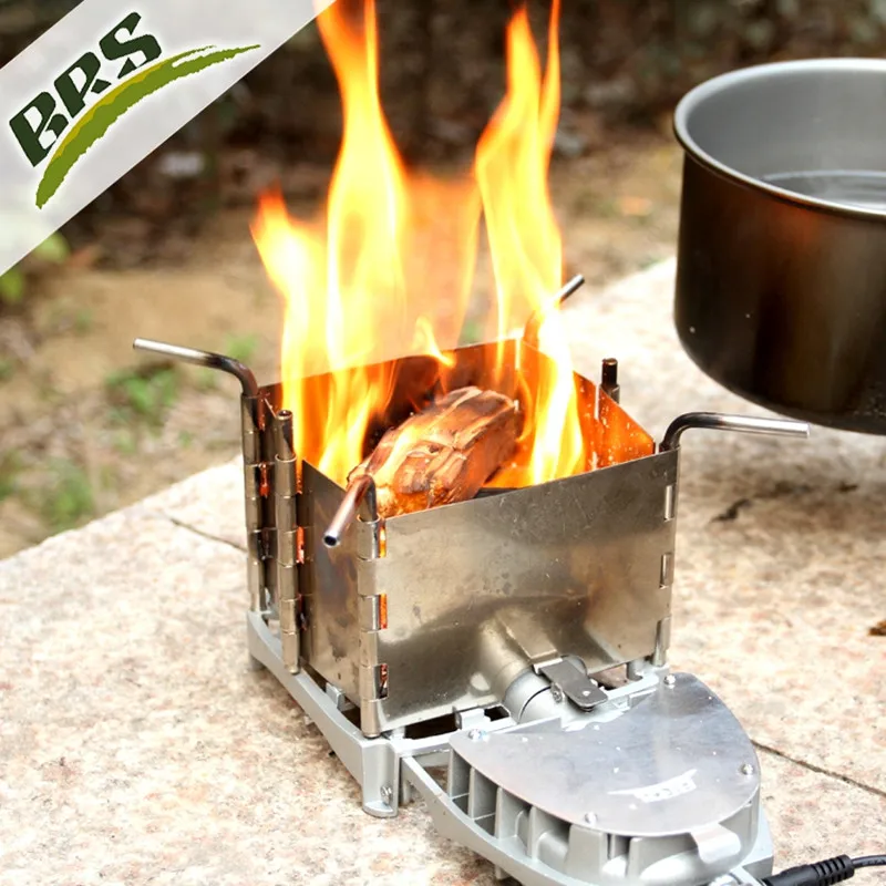 

BRS Outdoor Multifunctional Camping Cooking Wood-burning Stove Firewood Stove Furnace Electrinic Blower Stove BRS-116