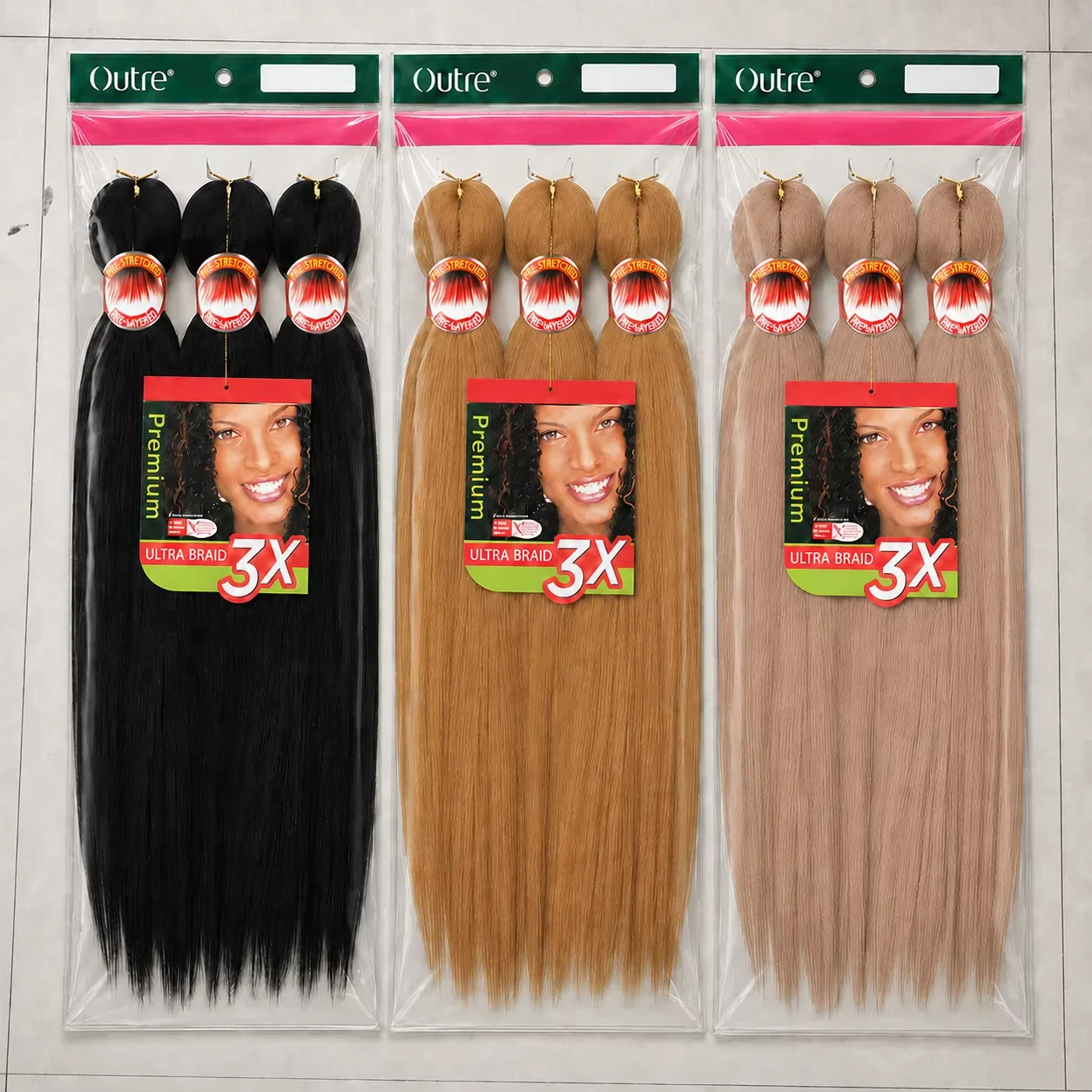 26 inch Fine Pack Prestretched Easy Synthetic Braiding Hair Extensions Kanekalon Box Crochet Hair XP Jumbo Braiding Hair