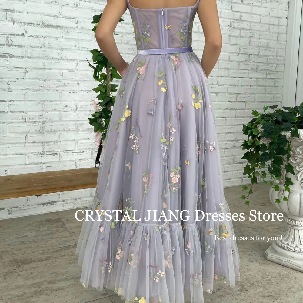 Short Purple Strapless Lace Prom Dresses Natural Waist Sleeveless with Applique 프롬드레스  A Line Tea Length فستان سهرة نسائي