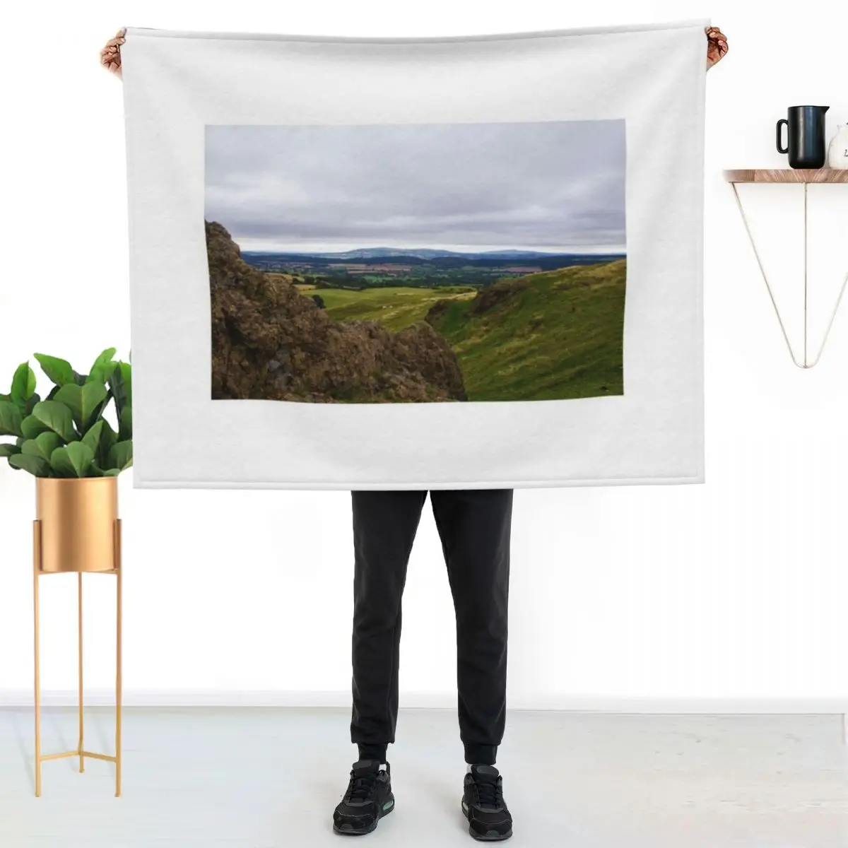 View from the Battle Stones on Willstone Hill Throw Blanket Quilt Tourist Hairy cosplay anime Blankets