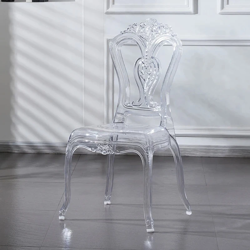 Scandinavia Dining Chairs Palace Transparent Acrylic Crystal Chairs Outdoor Creative Dining Chairs for Dining Room Furniture