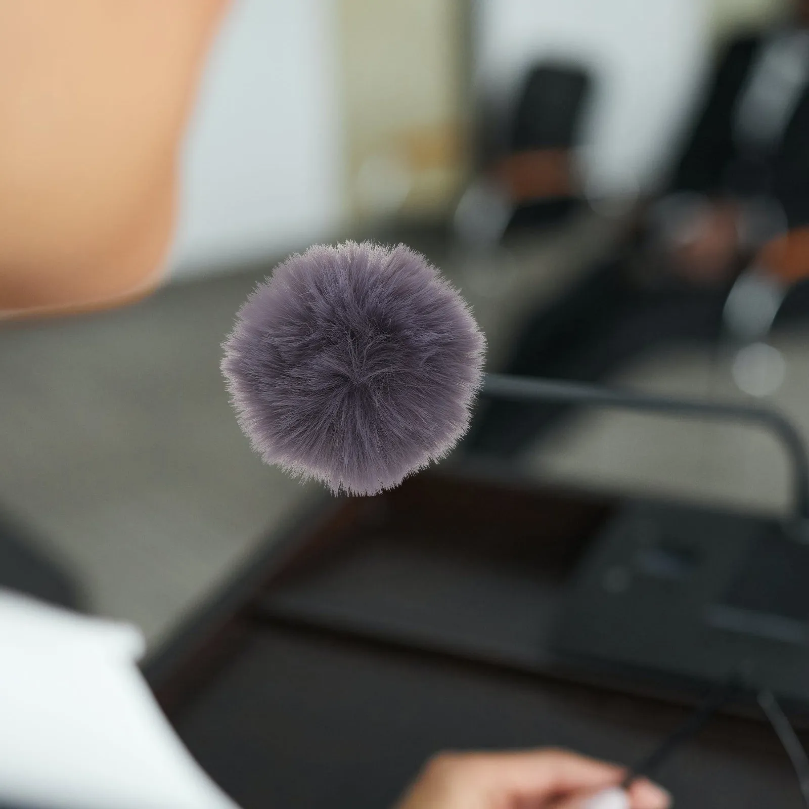 2Pcs Microphone Windscreen Cover for Lavalier Mics Dense Windproof Material Easy Install Remove Full Coverage Recording Studio