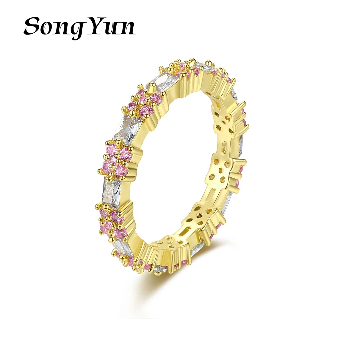 

SongYun Jewelry MHT Quality Brass Ring Wedding Band CZ 7A Zircon Birthday Girlfriend Women Rings Fashion Jewelry
