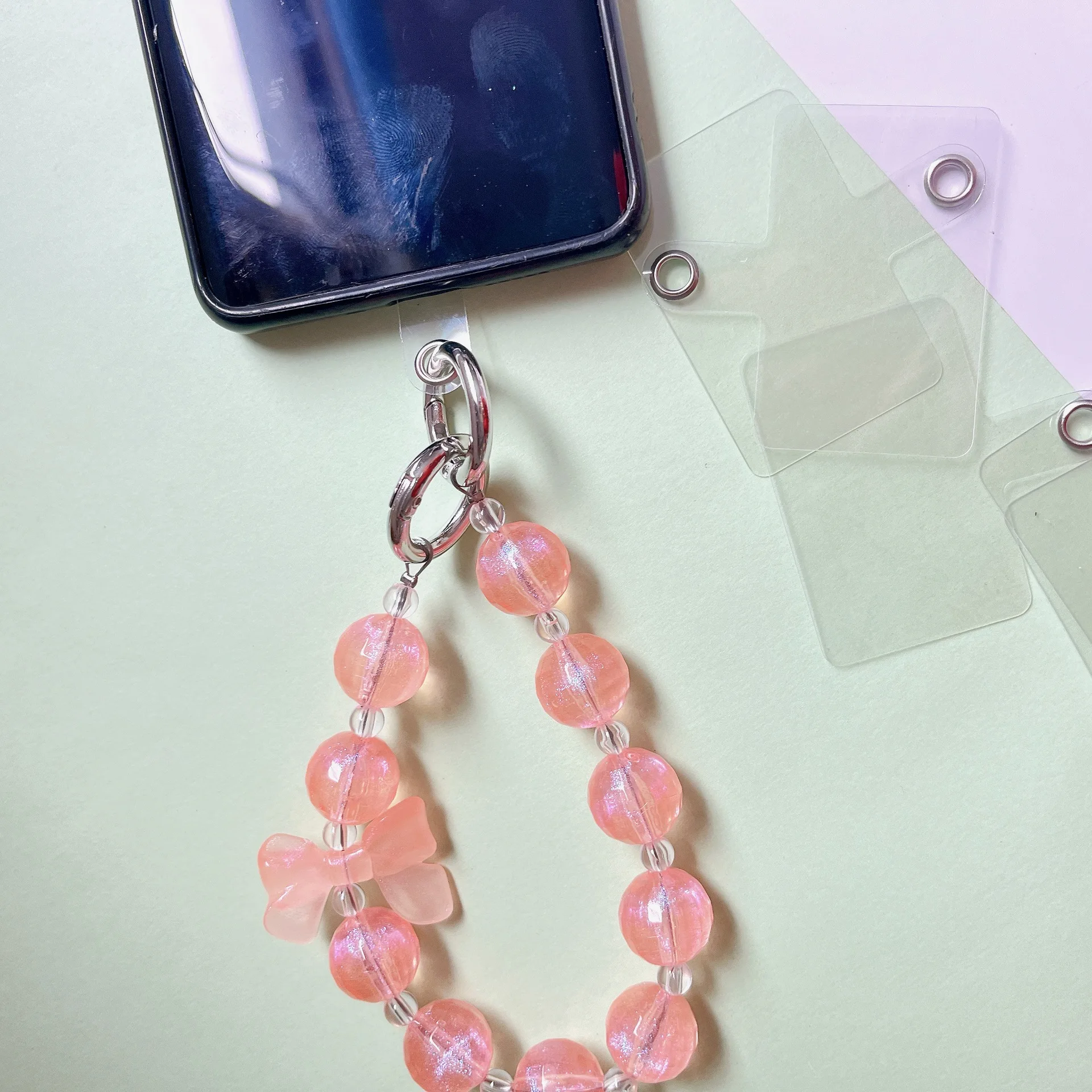 العالمي الهاتف المحمول مكافحة خسر الحبل بطاقة طوقا مشبك شفاف انفصال الحبل طوقا معلقة الحبل مربع التصحيح 1-30 قطعة