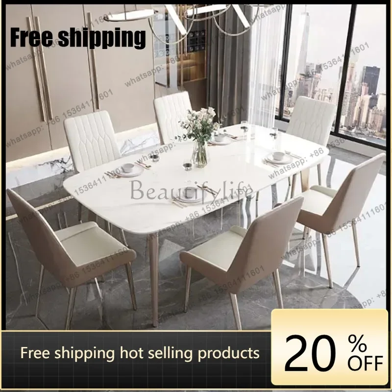 Factory Direct Italian European Dining Table Rectangular Wooden Design Luxury Table Restaurant Modern